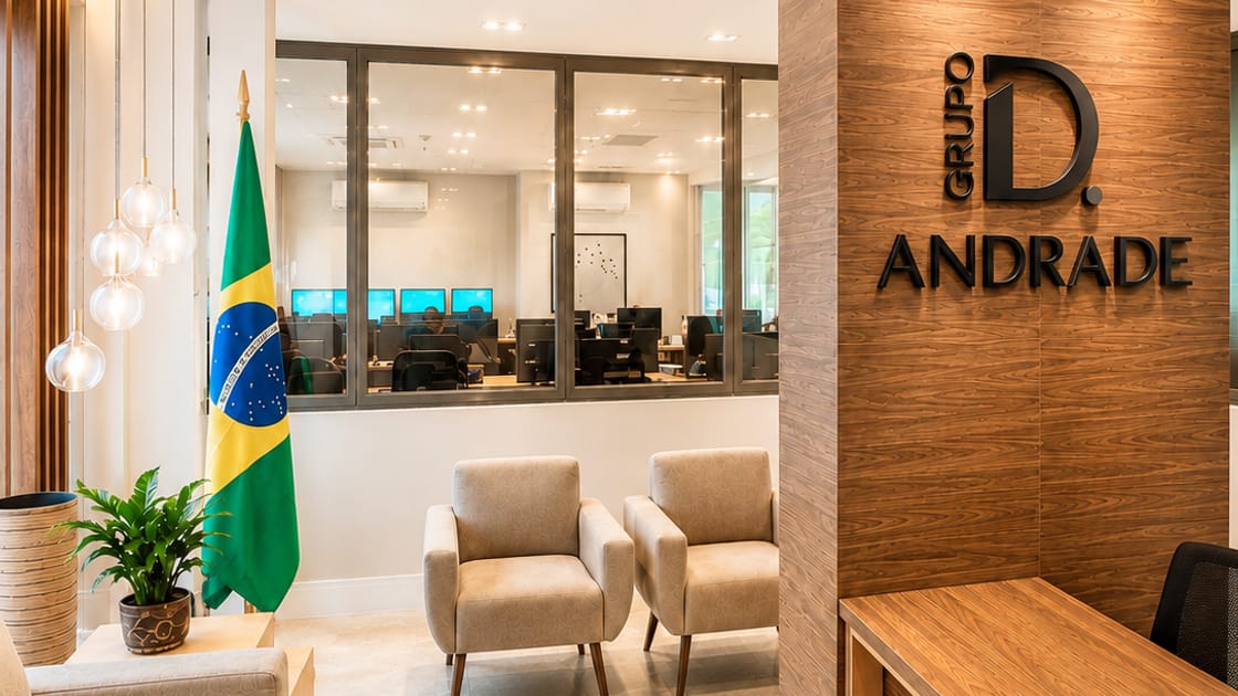 Recepção da sede própria da D.Andrade, na Chácara Santo Antônio